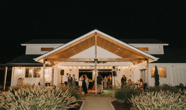 Covered outdoor dance floor