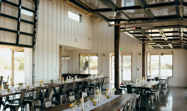 Indoor wedding reception